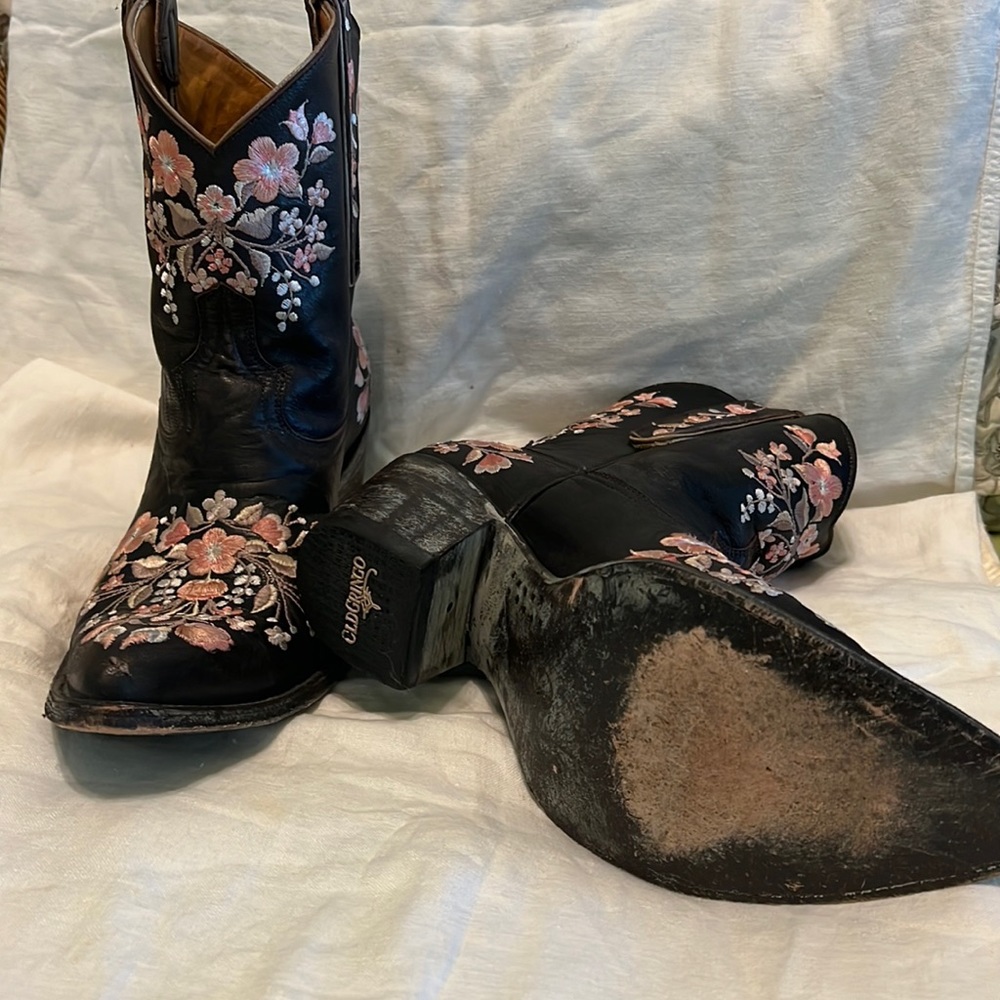 Old Gringo Chocolate Brown and Pink Floral Sora boot